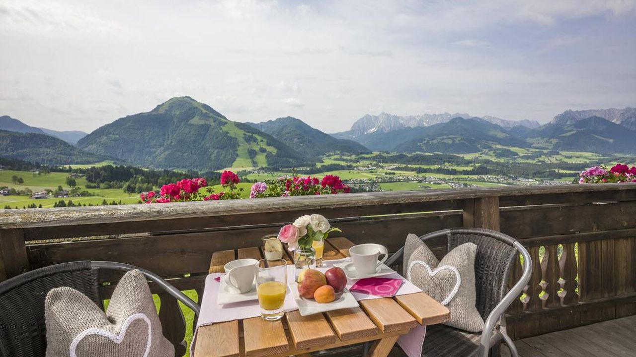 Bauernhof Mühlberg, Koessen - Balkon mit Aussicht Bauernhof Mühlberg, Koessen - Balkon mit Aussicht